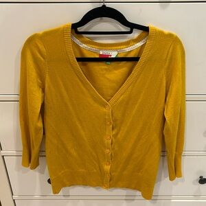 Yellow Button Up Cardigan
